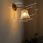 Vintage LED Wall Light Glass Copper Applique Da Parete