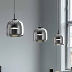 Modern Glass LED Pendant Lights for Dining Room Kitchen Table & B&B Loft Stair Chandeliers