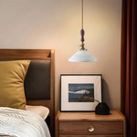 Ceramic Wood LED Pendant Light Fixtures for Bar, Bedroom, Living Room