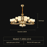 Natural Jade Chinese Chandelier for Living Room, Hotel, Restaurant, and Tea Room