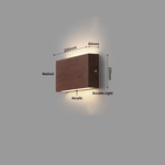 Walnut Wood LED Wall Sconce Indoor Light for Bedroom Living Room Restaurant