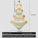 European Duplex Villa Crystal Chandelier Loft LED Light