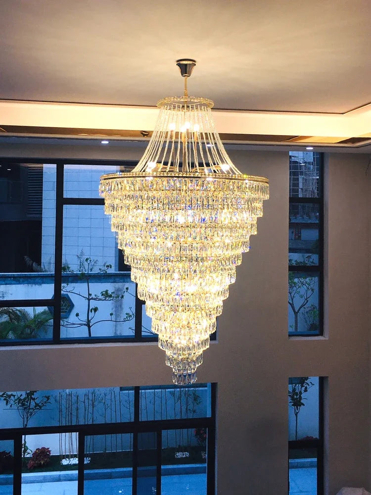 Crystal Luxury Chandelier for Hotel Lobby, Living Room, Villa Decor