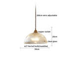 Copper Glass LED Pendant Lamp for Dining Living Room Bedroom Bar Nordic Style Hnaging Light