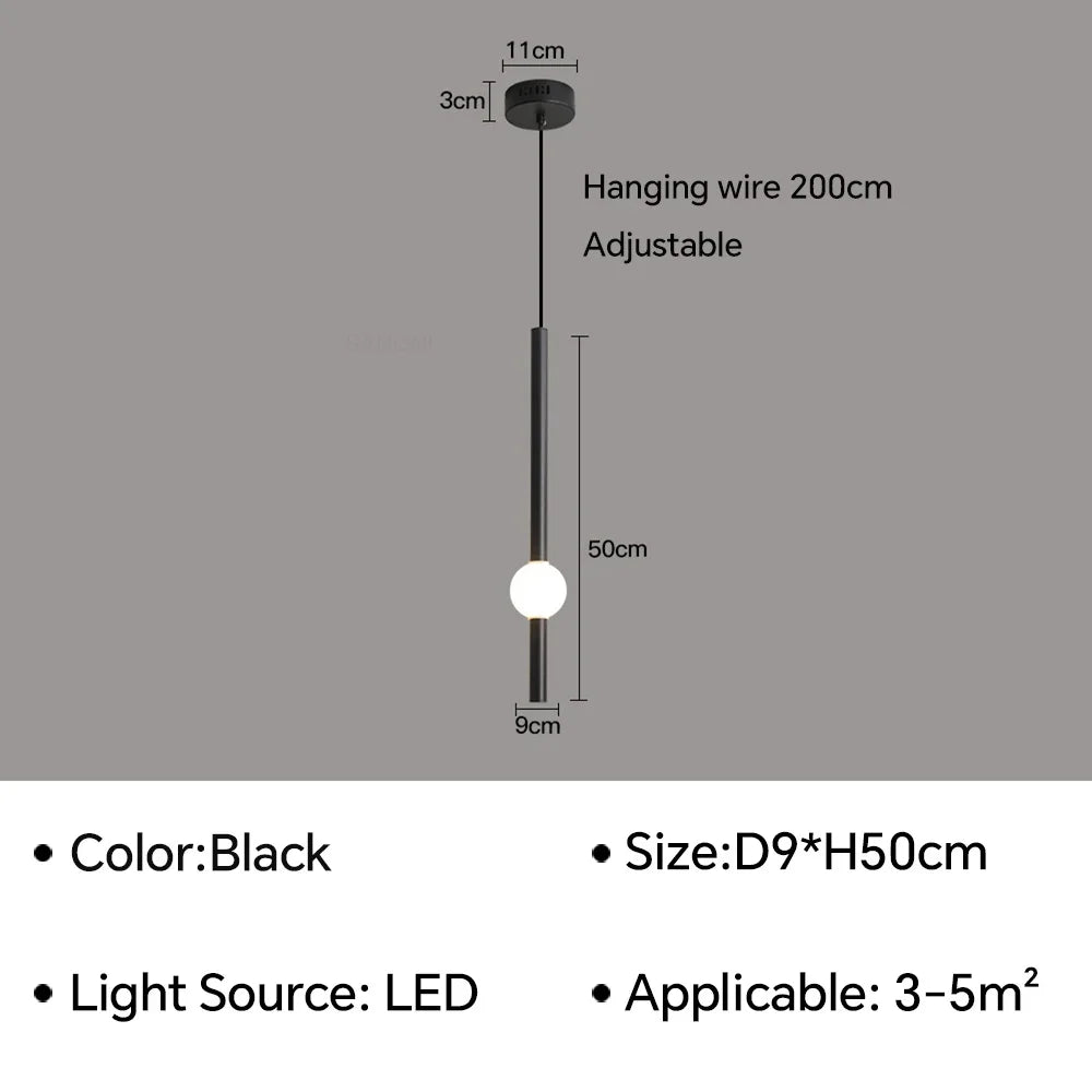 Nordic Simple LED Pendant Lamp | Living Room Bedroom Kitchen Restaurant Decor