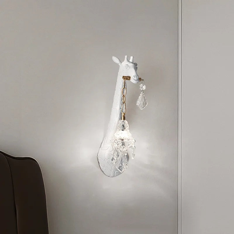 Giraffe Resin Wall Lamp Sconce Light for Bedside & Living Room Decor