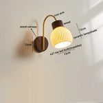 Ceramic Wood LED Wall Lights Modern Bedside Lamp for Home Decor