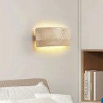 Natural Travertine LED Wall Light Fixture