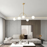 Nordic Pendant Light Chandelier Suspended Milky Glass Designer Ceiling Lamp.