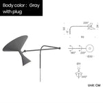 Marseille Rotary Wall Lamp - Adjustable Up/Down Lighting for Living Room & Bedroom