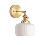 Elk Ceramic LED Wall Sconce, Nordic Copper Pull Chain Mirror Light