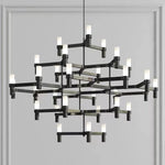 Afralia™ Metal Pendant Chandelier LED Lighting Fixture for Modern Luxury Foyer, Stairs & Indoor
