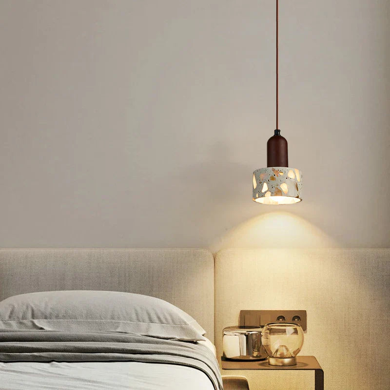 Terrazzo LED Pendant Light - Modern Nordic Home Decor for Bedroom and Living Room
