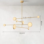 Copper Marble LED Chandelier for Dining Room & Kitchen