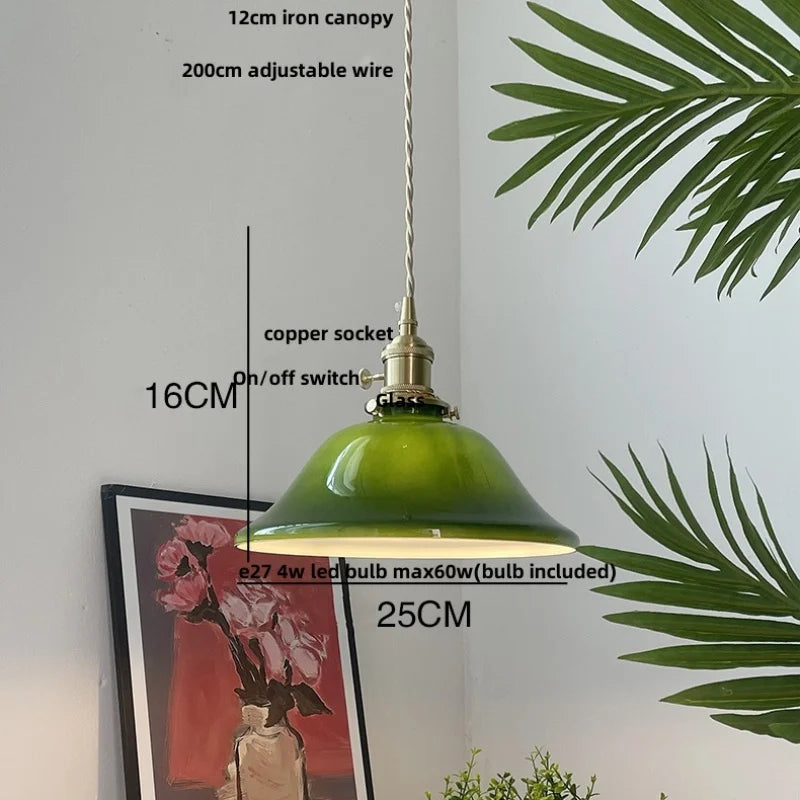 White Glass LED Pendant Light - Modern Nordic Hanging Lamp for Home Decor