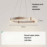 Natural Stone LED Chandelier for Dining and Living Rooms