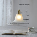 Clear Glass LED Copper Chandelier Pendant Light for Modern Home Decor.