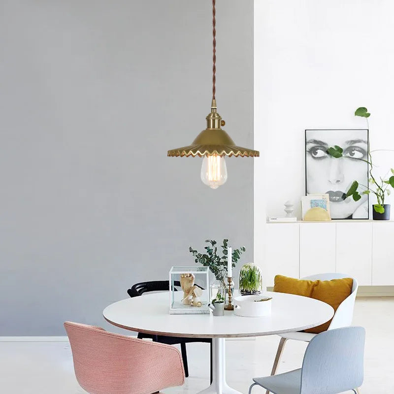 Glass Flounce LED Pendant Light - Stylish Nordic Design