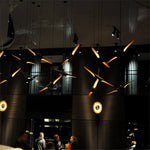 Tube Suspension Aluminum Pendant Chandelier for Living and Dining Room