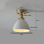 Ceramic LED Ceiling Light Modern White Porch Balcony Luminaria