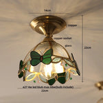 Tiffany Glass LED Ceiling Light - Modern Nordic Style Flush Mount Lamp