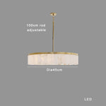 Luxury Marble Ceiling Pendant Light: Elegant LED Dimmable Fixture for Living Room