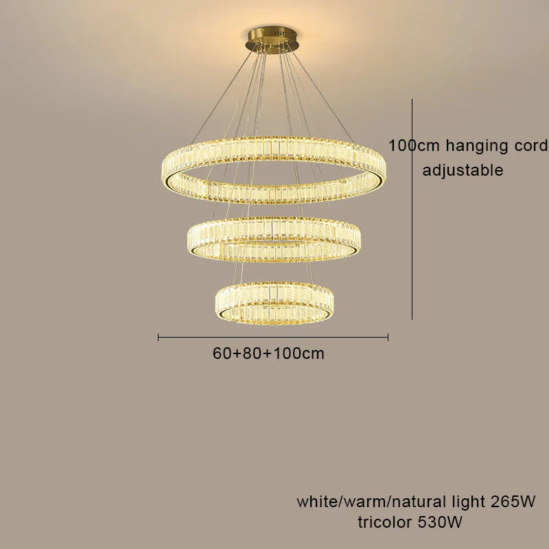 Crystal Chandelier Pendant Lamps for Home Decor and Modern Living Room Lighting