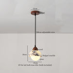 Iron Marble LED Pendant Light Fixture Modern Hanging Lamp Interior Decor