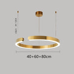 Nordic Ring LED Pendant Chandelier for Home Living Dining Kitchen Lighting