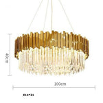 Crystal Oval LED Chandelier Lighting for Dinning Room