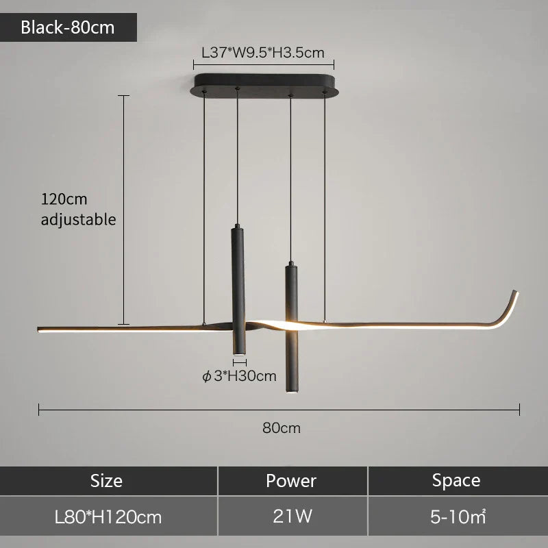 Modern LED Dining Room Chandelier for Minimalist Dining Tables and Bars