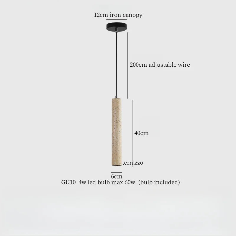 Afralia™ Terrazzo LED Pendant Lamp Industrial Decor Nordic Modern Lighting