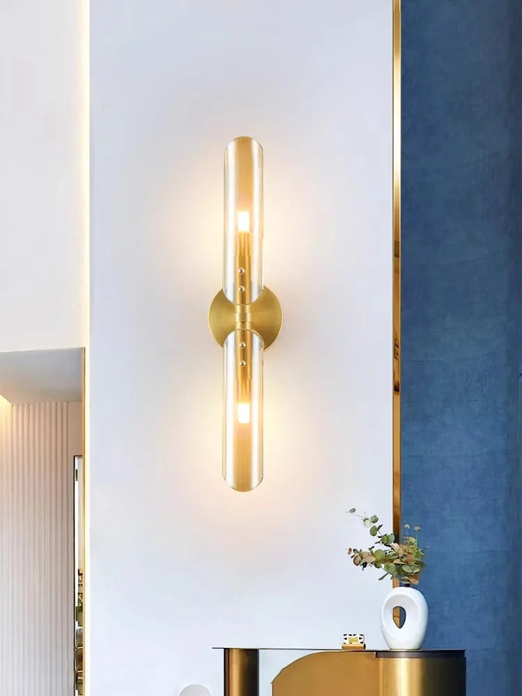 Copper Gold Black LED Wall Sconce Light for Corridor Bedroom Living Room