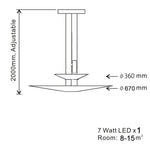 LED Saucer Pendant Light for Home Decor and Living Room