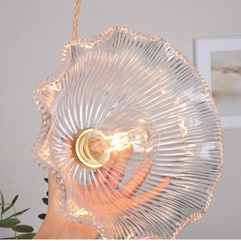 Clear Glass LED Pendant Light Fixture for Modern Home Decor