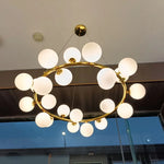 Glass Ball LED Chandelier Pendant for Living Dining Room