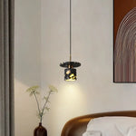 Black Terrazzo Stone LED Pendant Lamp Modern Nordic Hanging Lights