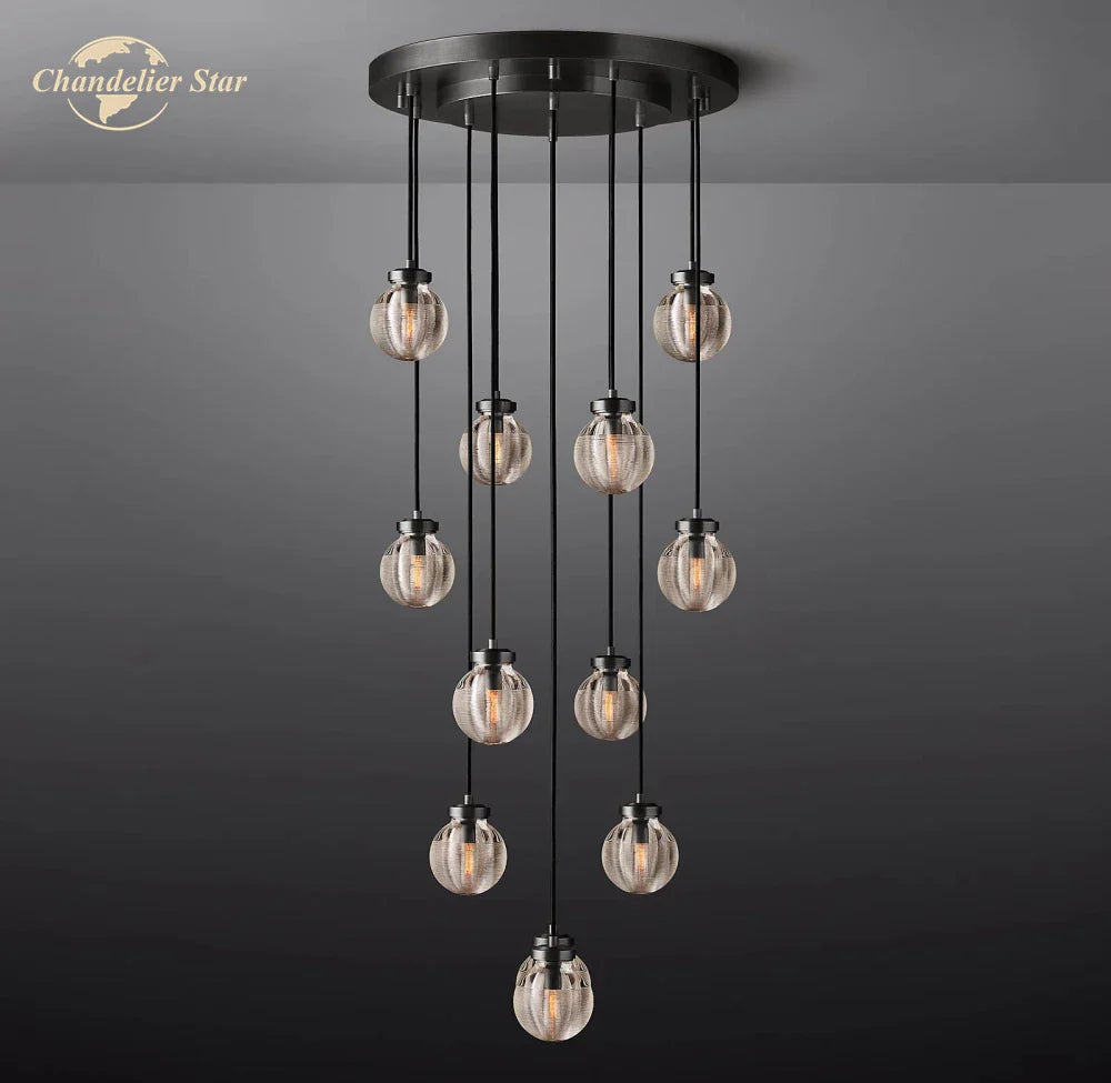 LED Crystal Pendant Chandelier - Modern Round Hanging Light for Home Decor