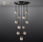 LED Crystal Pendant Chandelier - Modern Round Hanging Light for Home Decor