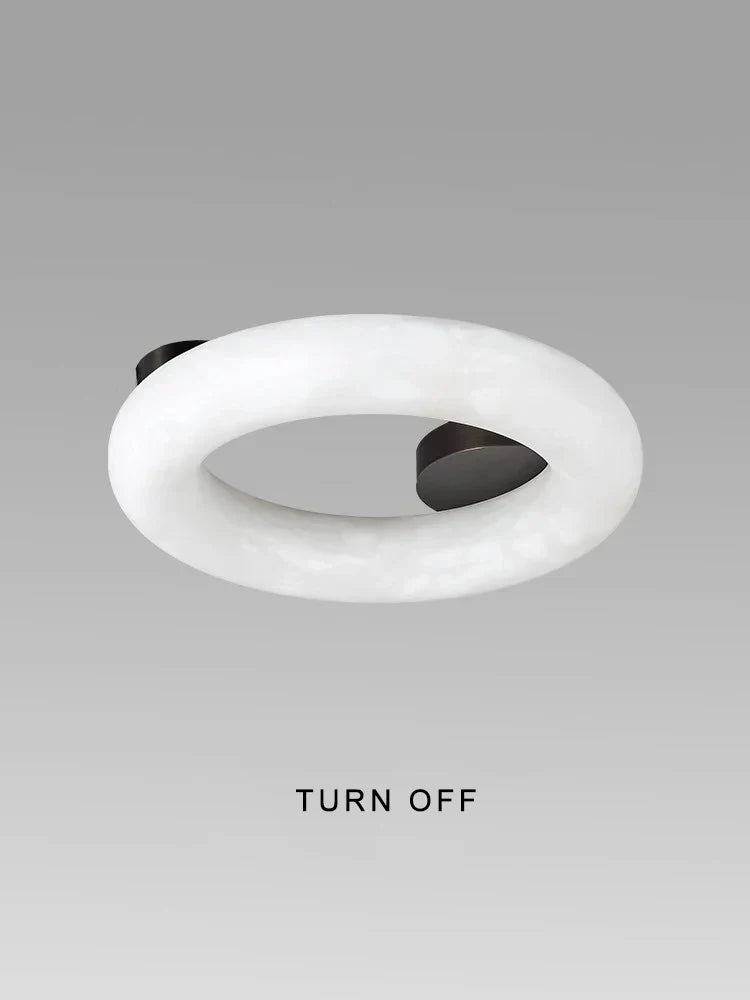 Elegant Alabaster Marble Ceiling Chandelier for Living Room Bedroom