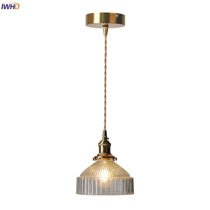 Clear Glass LED Pendant Lamp Modern Wire Adjustable Hanging Light