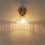 Clear Glass Copper Socket LED Wall Lamp with Pull Chain Switch