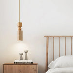 Afralia™ Yellow Travertine Pendant Light | Mid-Century Modern LED Dining Room Hanging Lamp