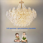 French Chandelier Pearl Glass Rose 2024 Master Bedroom Lighting