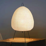 Akari Noguchi Table Lamp: Japanese Design Rice Paper Standing Light for Home & Bar Décor