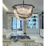 Afralia™ Black Metal E14 Led Pendant Lights: Retro Loft Chain Hanging Lamp for Living Room