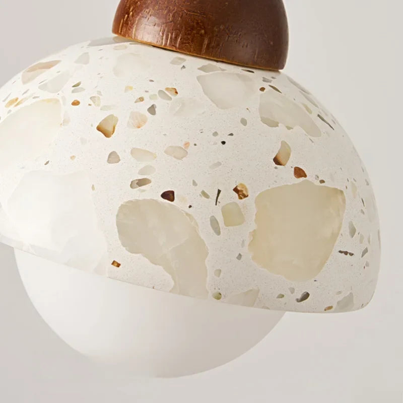 Wabi Sabi Terrazzo LED Pendant Light for Home Design