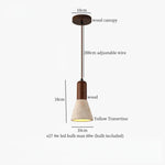 Afralia™ Japanese Vintage LED Pendant Light, Yellow Travertine Wabi Sabi Hanging Lamp