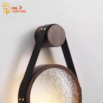 Medieval Walnut/black LED Wall Lamp for Bedroom and Living Room