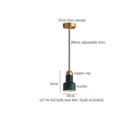 Emerald-Green LED Pendant Lamp for Dining Living Room Loft Bar Bedside